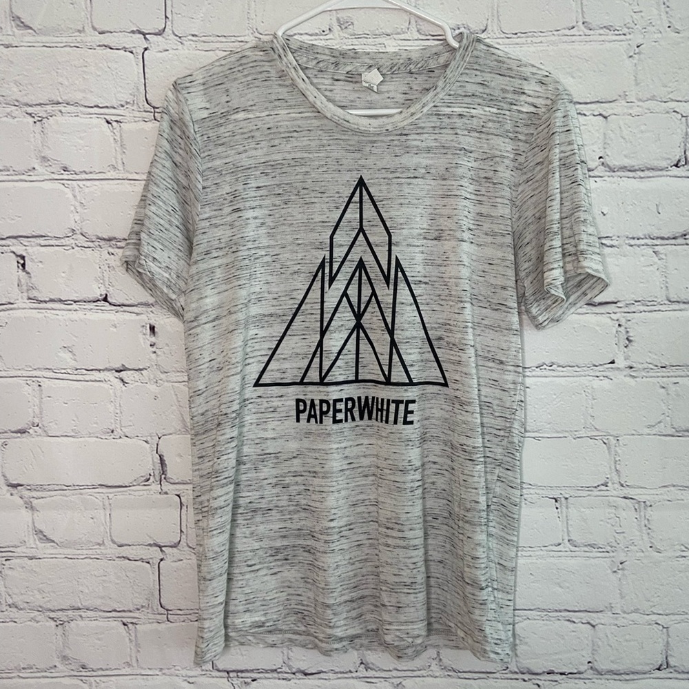 Bella Canvas Gray Paperwhite Triangle Logo Shirt
